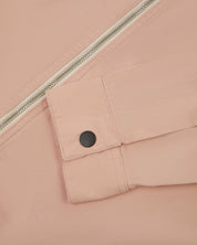 close up shot of Uskee dusty pink lightweight jacket