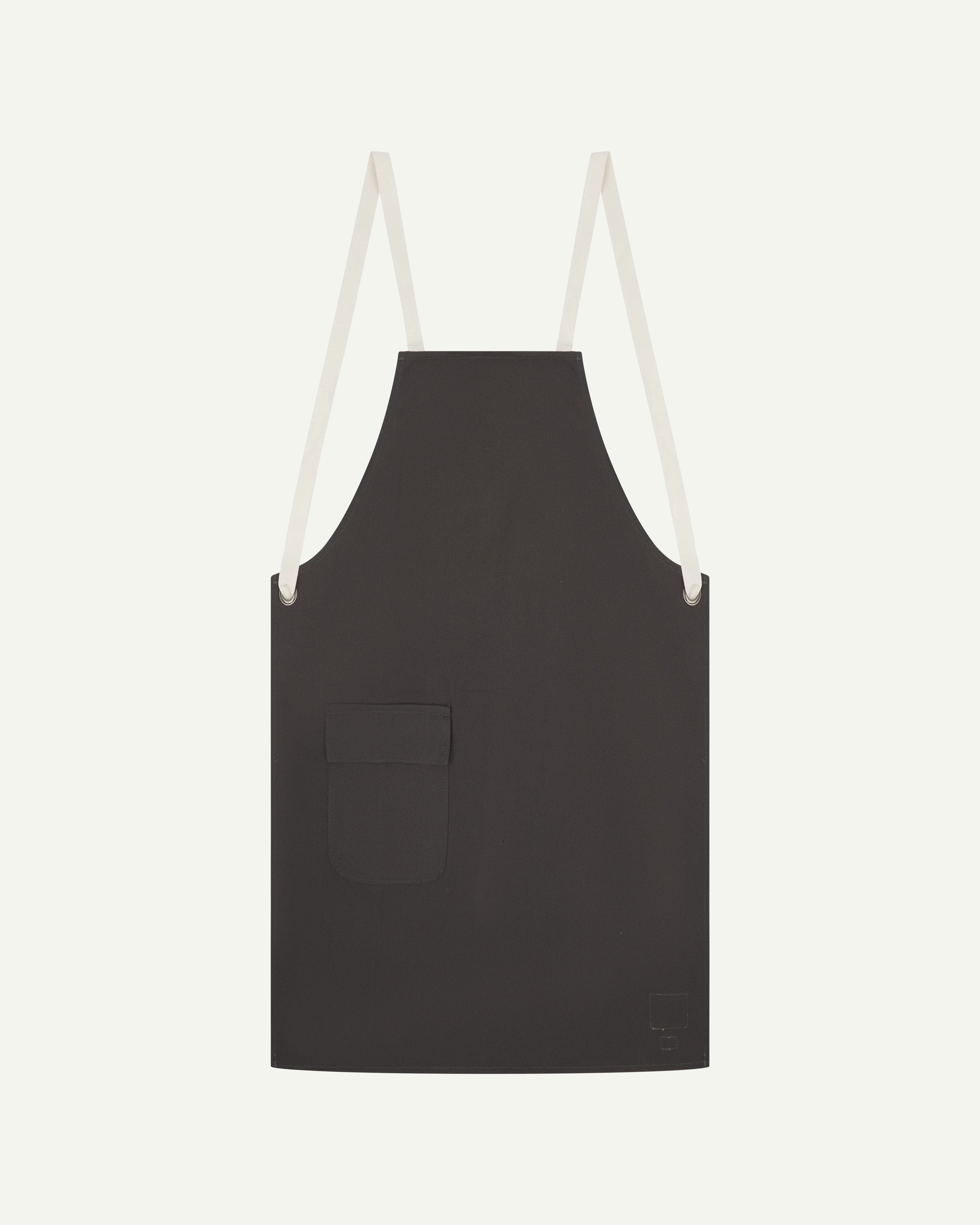 #9001 canvas tie-back apron - charcoal