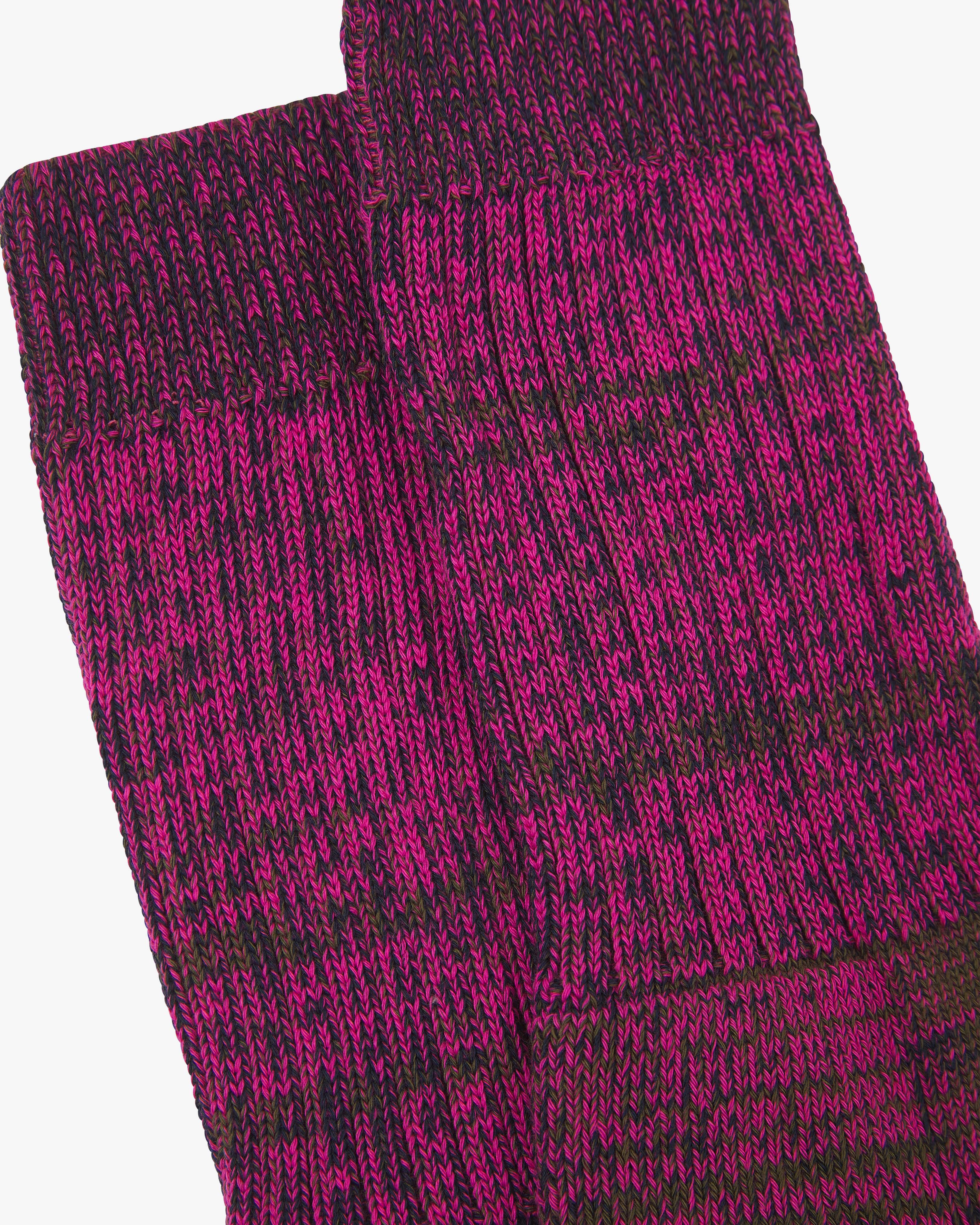 4006 Colour Fuzz Socks - magenta sunset