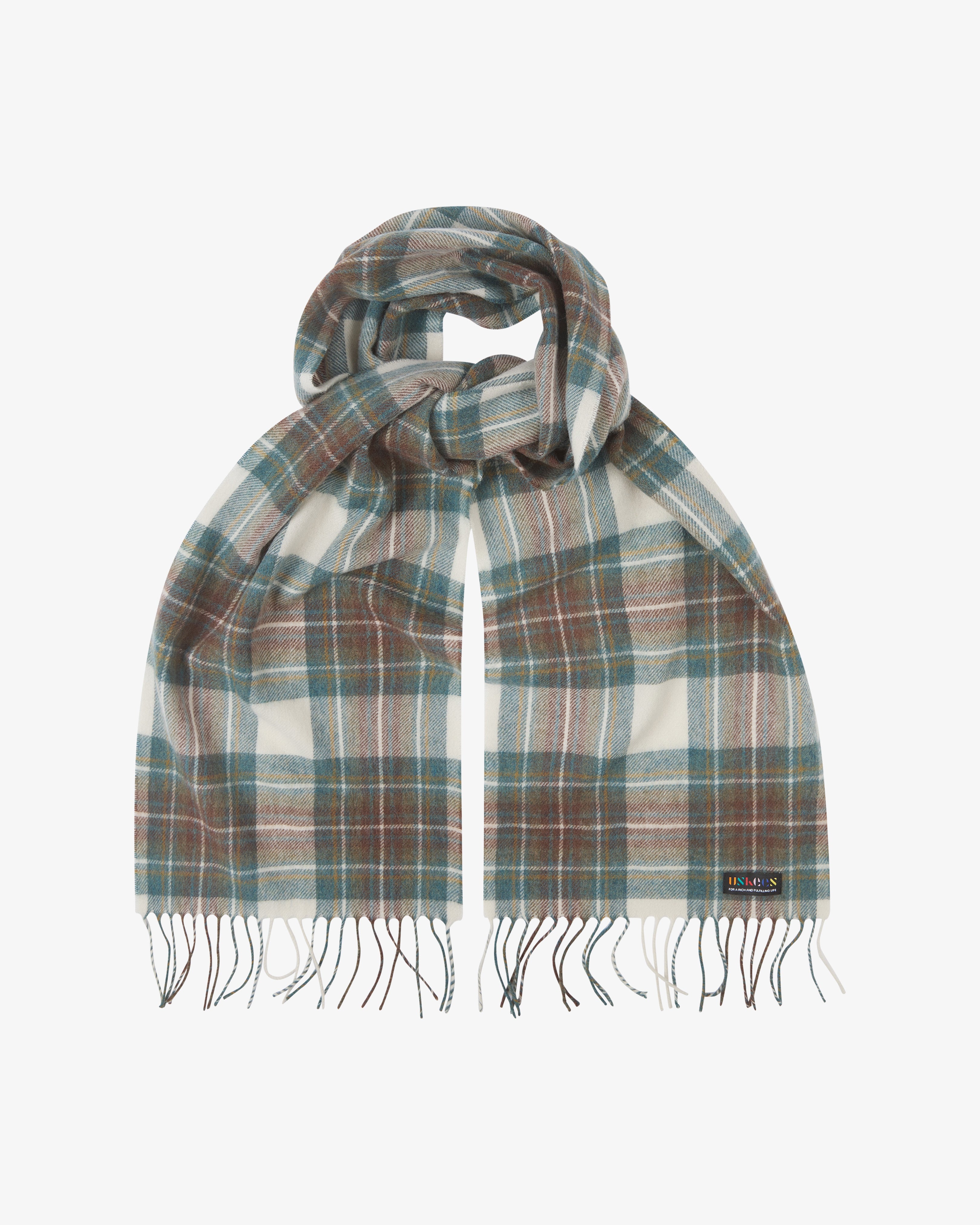 4013 Tartan Lambswool Scarf - green