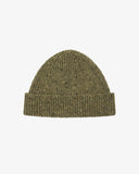 Uskees Herb Green knit beanie on a light gray background