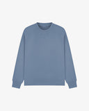 Flat shot of pale blue Uskees sweatshirt for men.