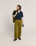 5021 Linen painter pants - woodland green