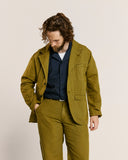 3047 Linen Docklands blazer - woodland green
