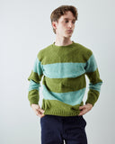 7043 St Agnes striped jumper - pistachio/powder blue