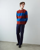 7043 St Agnes striped jumper - chestnut/admiral blue