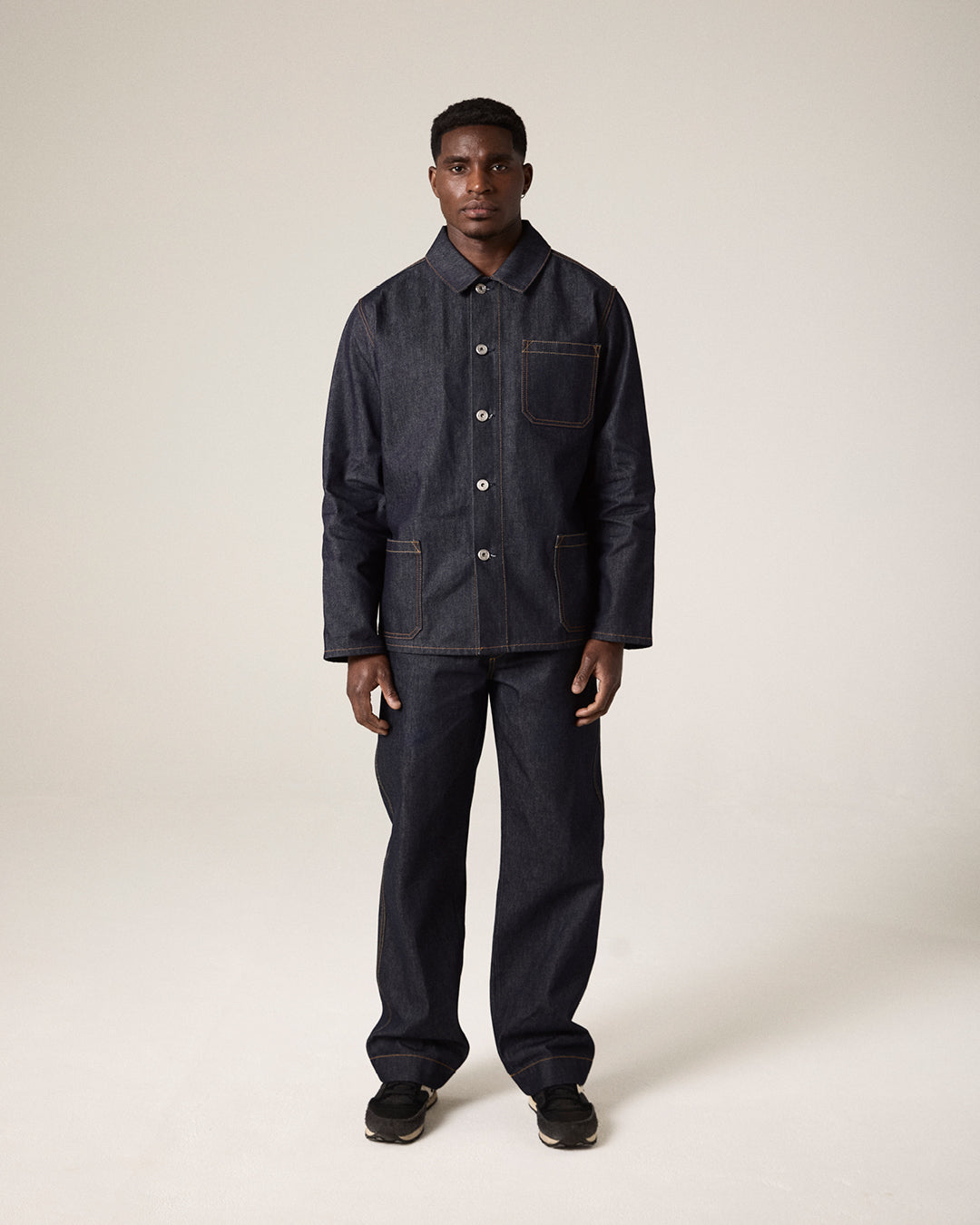 #3001 raw orta denim buttoned overshirt