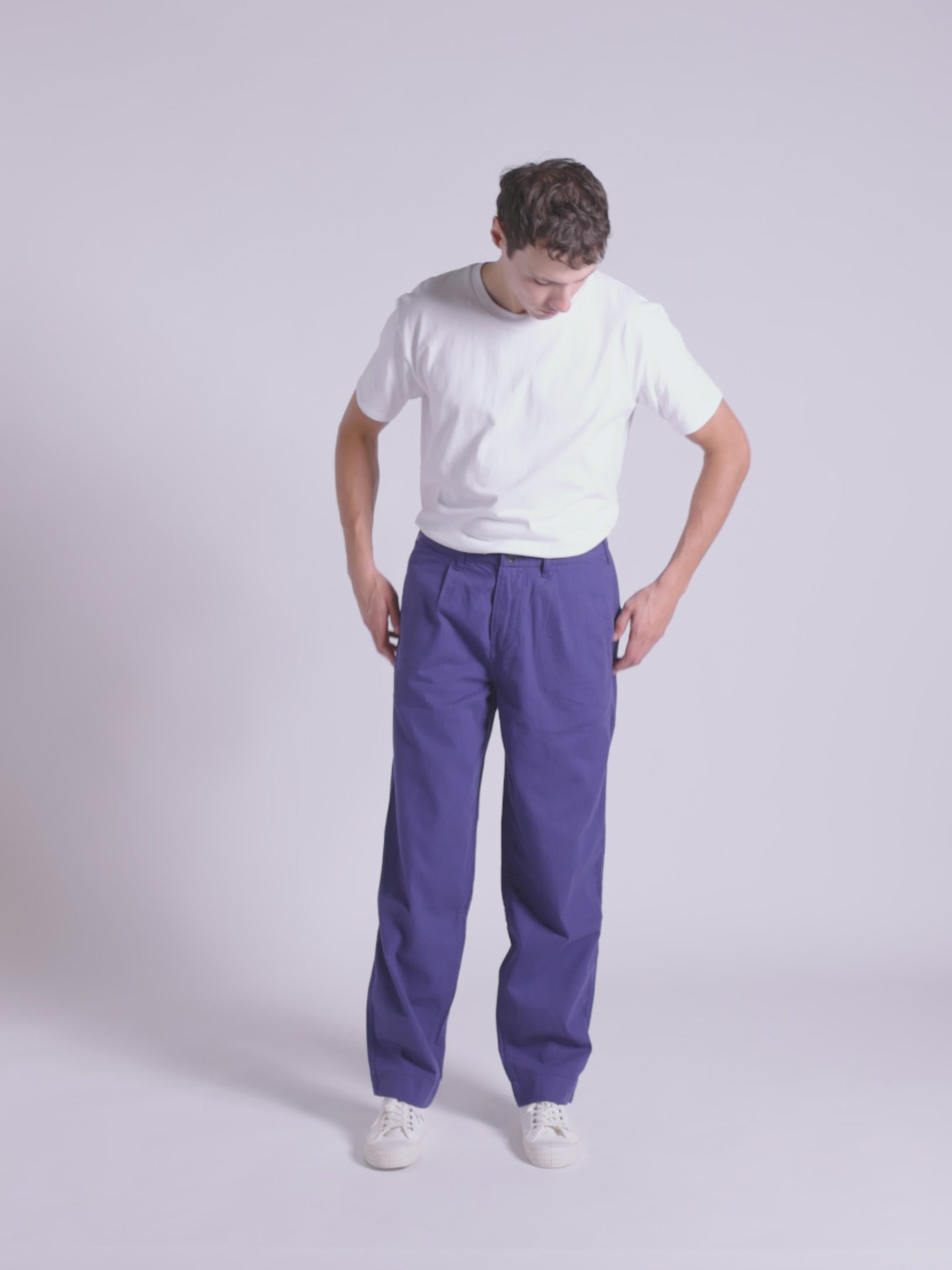 #5022 barrel leg pants - deep indigo