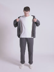 #3023 drill commuters blazer - charcoal