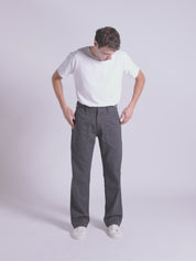 #5013 drill straight leg pants with layered pockets - moss