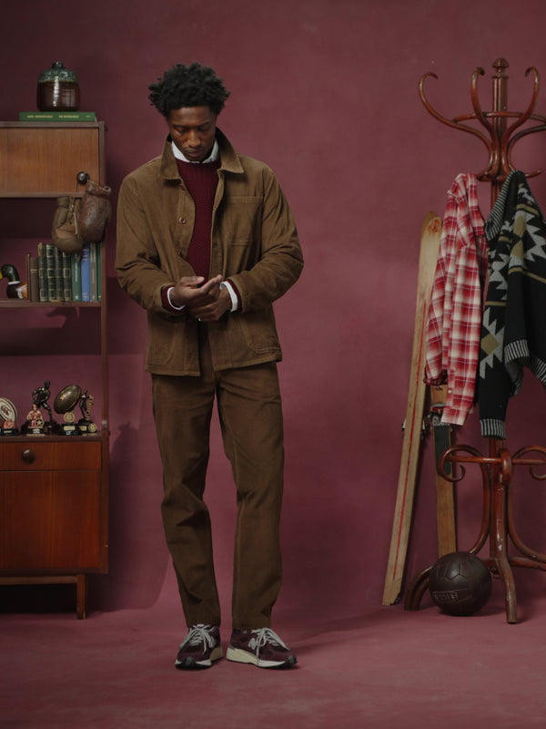 Uskees cord overshirt model