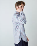 6013 Advanced shirt - sky & claret terrace pinstripe
