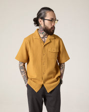 #6008 capri camp collar shirt - rust